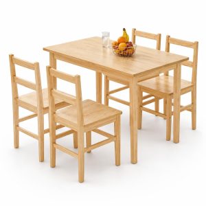 Bàn ăn gỗ sồi kiểu dáng nhỏ gọn cho gia đình GHS-41218