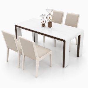 Bộ bàn ăn 4 ghế công nghiệp GHS-4179 (gỗ mdf sơn phủ bóng)