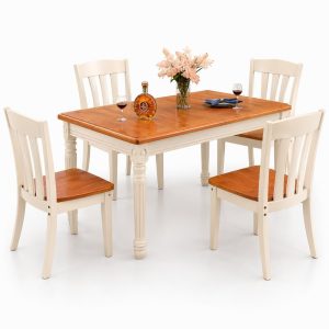 Bàn ghế ăn gỗ tự nhiên sang trọng GHS-4344 (tân cổ điển)