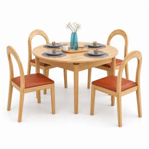 Bộ bàn ăn gỗ sồi tự nhiên thiết kế đẹp GHS-4731