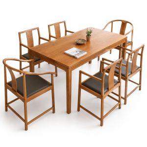 Bàn ăn gỗ sồi đẹp bằng gỗ tự nhiên GHS-4735