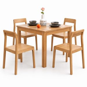 Bàn ăn hình vuông gỗ sồi tự nhiên GHS-4775