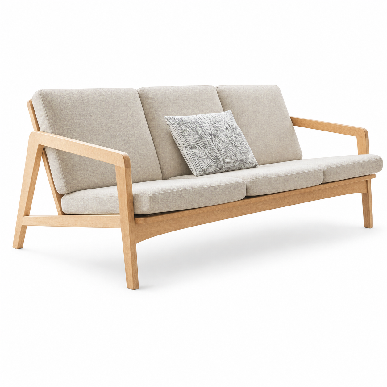Ghế sofa hiện đại phòng khách gia đình gỗ tự nhiên GHS-8296