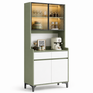 Tủ bếp đứng có cánh kính GHS-5003 GHS-5003 - Xanh olive