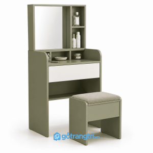Bàn trang điểm hiện đại có gương và ghế GHS-4012
