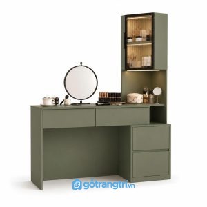 Bàn trang điểm liền tủ kính màu xanh olive hiện đại GHS-4009 - 1400x450x1800mm - Xanh olive - GHS-4009