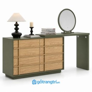 Bàn trang điểm liền tủ kính màu xanh olive hiện đại GHS-4010 - 1400x400x1300mm - Xanh olive - GHS-4010