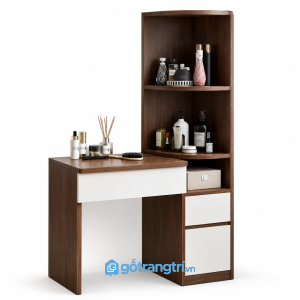 Bàn Trang Điểm Màu Xanh Olive Có Kệ Lưu Trữ GHS-4007 - 1000x400x1700mm - Màu gỗ 613