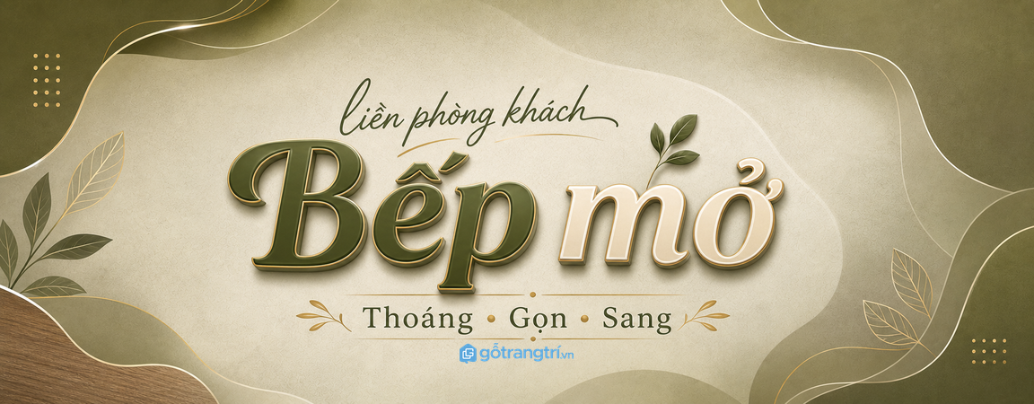 Bếp mở liền phòng khách: bố trí sao cho thoáng, gọn và sang?