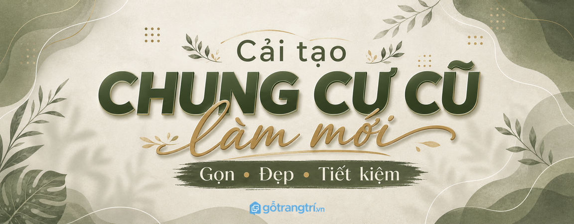 Cải tạo chung cư cũ: làm mới nội thất sao cho gọn, đẹp và tiết kiệm?