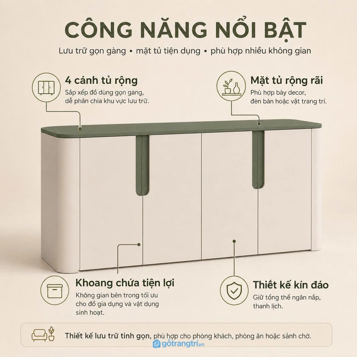 Chất liệu bền đẹp cho nhu cầu sử dụng lâu dài