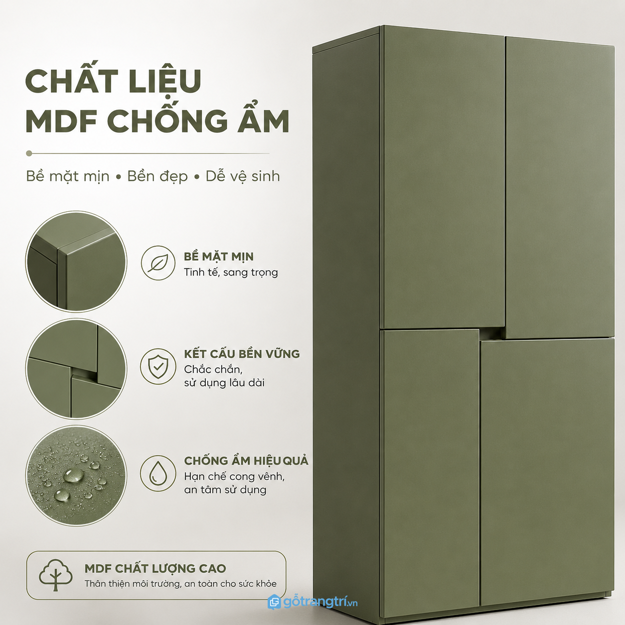 Chất liệu bền đẹp cho nhu cầu sử dụng lâu dài Chất liệu bền đẹp cho nhu cầu sử dụng lâu dài