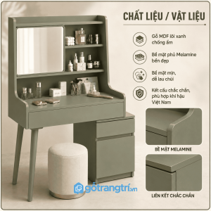 Chất liệu bền đẹp, dễ vệ sinh