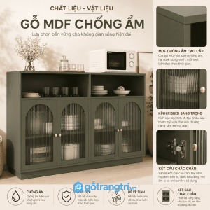 Chất liệu bền đẹp, dễ vệ sinh