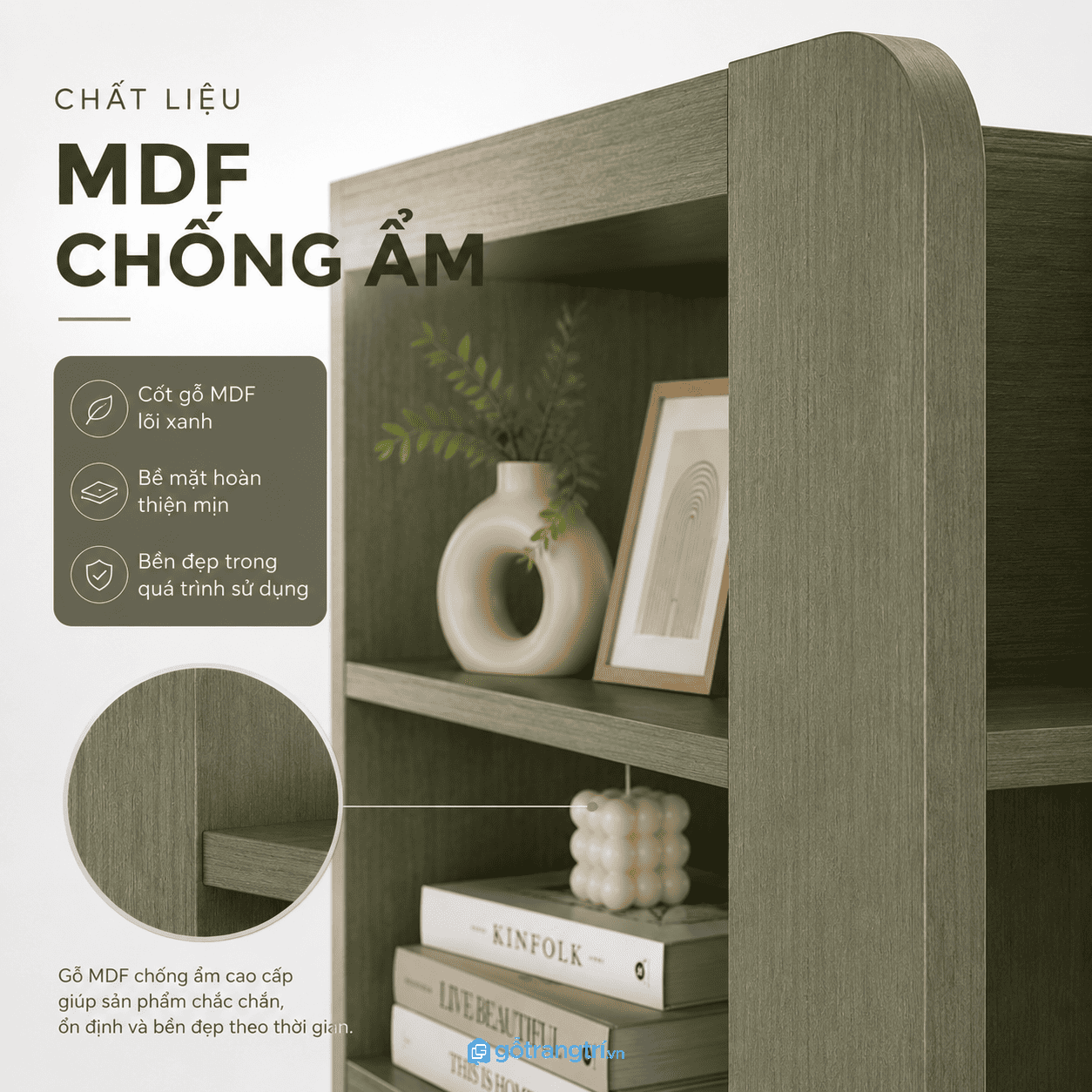 Chất liệu bền đẹp, dễ vệ sinh
