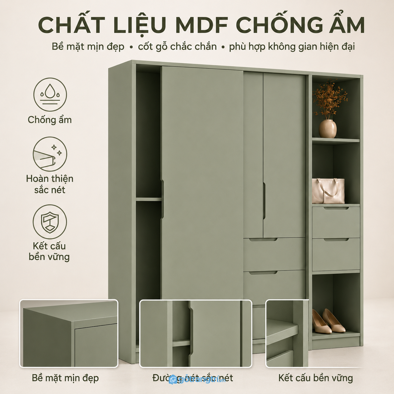 Chất liệu bền đẹp, phù hợp khí hậu Việt Nam