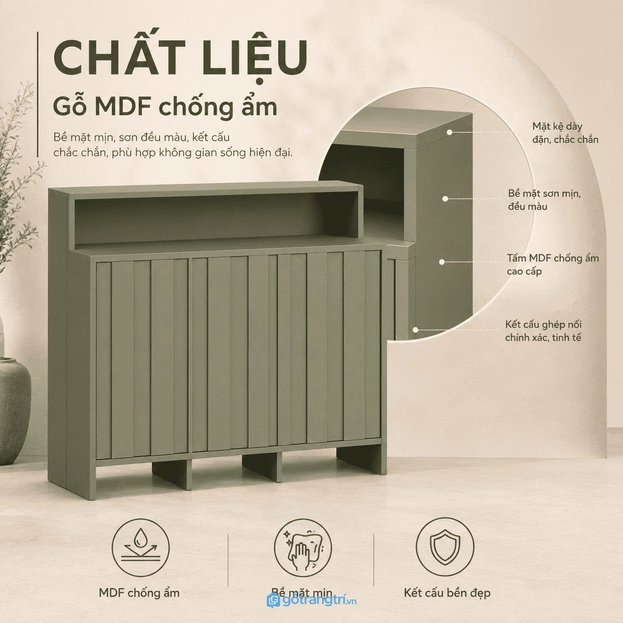 Chất liệu bền đẹp phù hợp sử dụng lâu dài Chất liệu bền đẹp phù hợp sử dụng lâu dài