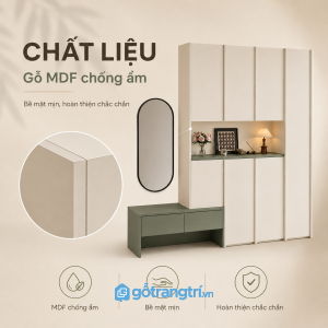 Chất liệu bền đẹp phù hợp sử dụng lâu dài