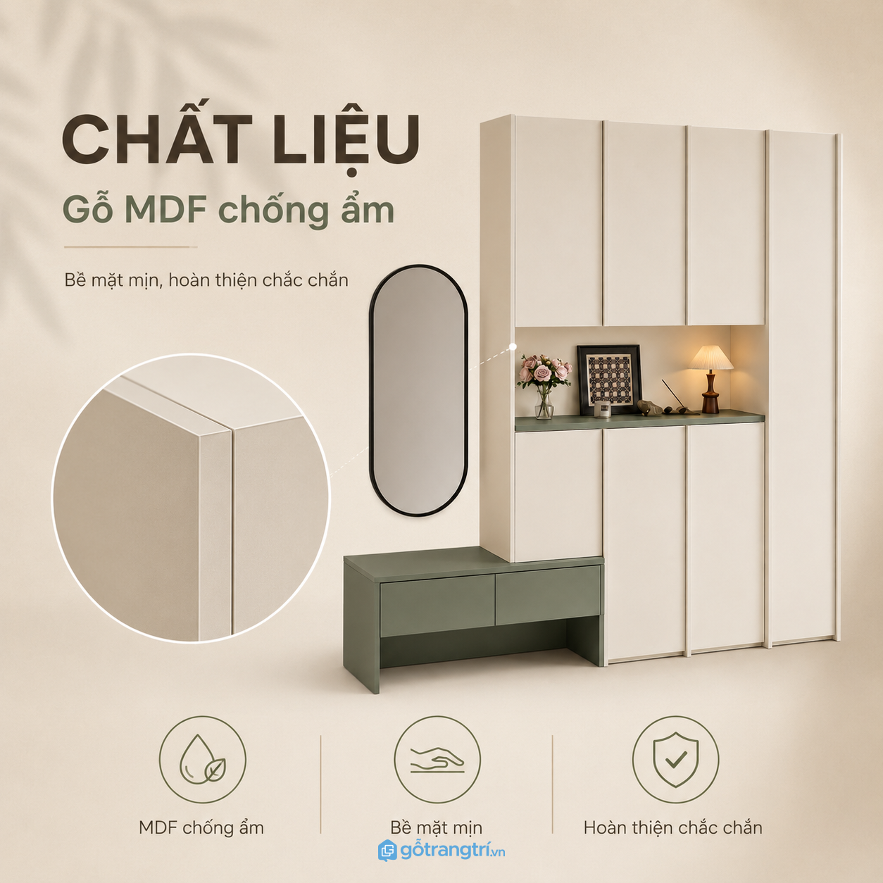 Chất liệu bền đẹp phù hợp sử dụng lâu dài Chất liệu bền đẹp phù hợp sử dụng lâu dài