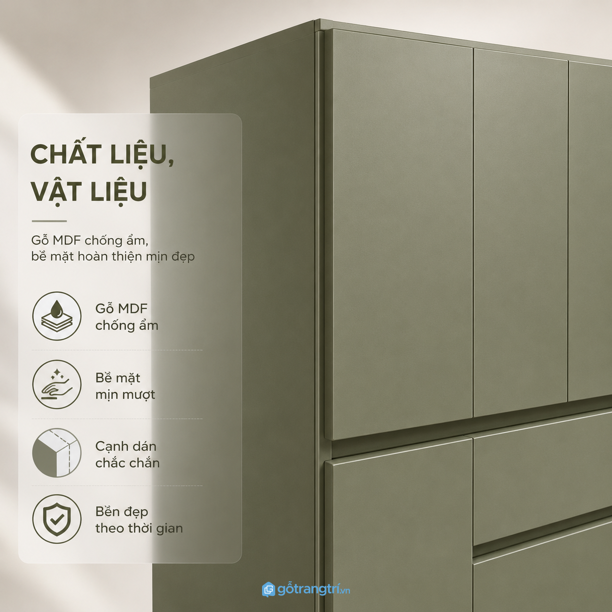 Chất liệu bền đẹp, thích hợp với điều kiện sử dụng lâu dài Chất liệu bền đẹp, thích hợp với điều kiện sử dụng lâu dài