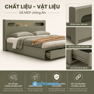Chất liệu MDF chống ẩm bền đẹp theo thời gian