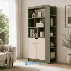 Chi tiết thiết kế Kệ trang trí kết hợp tủ lưu trữ hiện đại đa năng GHS-5064