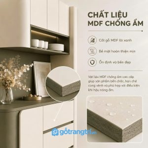 Chi tiết thiết kế Tủ buffet hiện đại kết hợp tủ treo đa năng GHS-5062