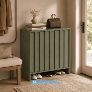 Chi tiết thiết kế Tủ Giày Cánh Lùa Màu Olive Rêu Hiện Đại GHS-5057