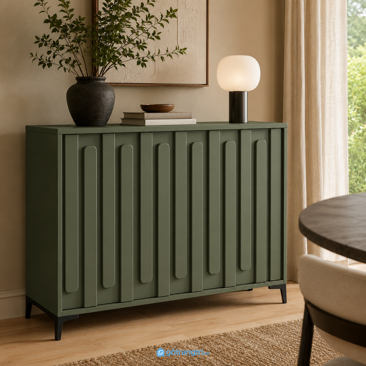 Chi tiết thiết kế Tủ Sideboard Màu Xanh Olive Hiện Đại GHS-5050 Chi tiết thiết kế Tủ Sideboard Màu Xanh Olive Hiện Đại GHS-5050