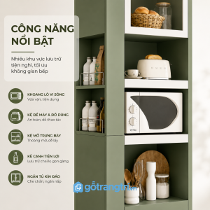 Công năng lưu trữ linh hoạt cho đồ bếp hằng ngày