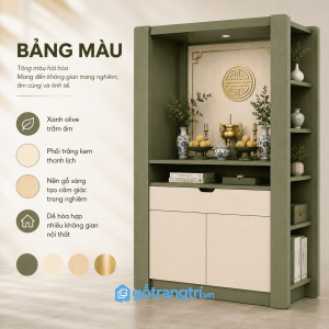 Dễ bố trí trong phòng khách và phòng thờ