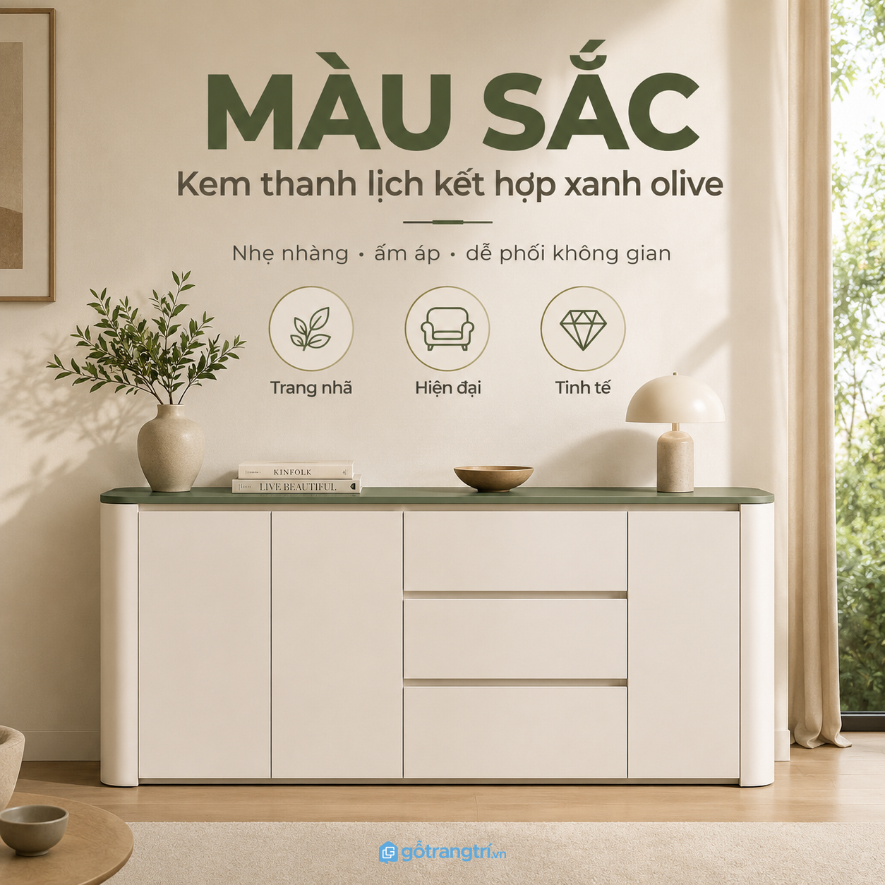 Dễ dàng kết hợp với nhiều phong cách nội thất