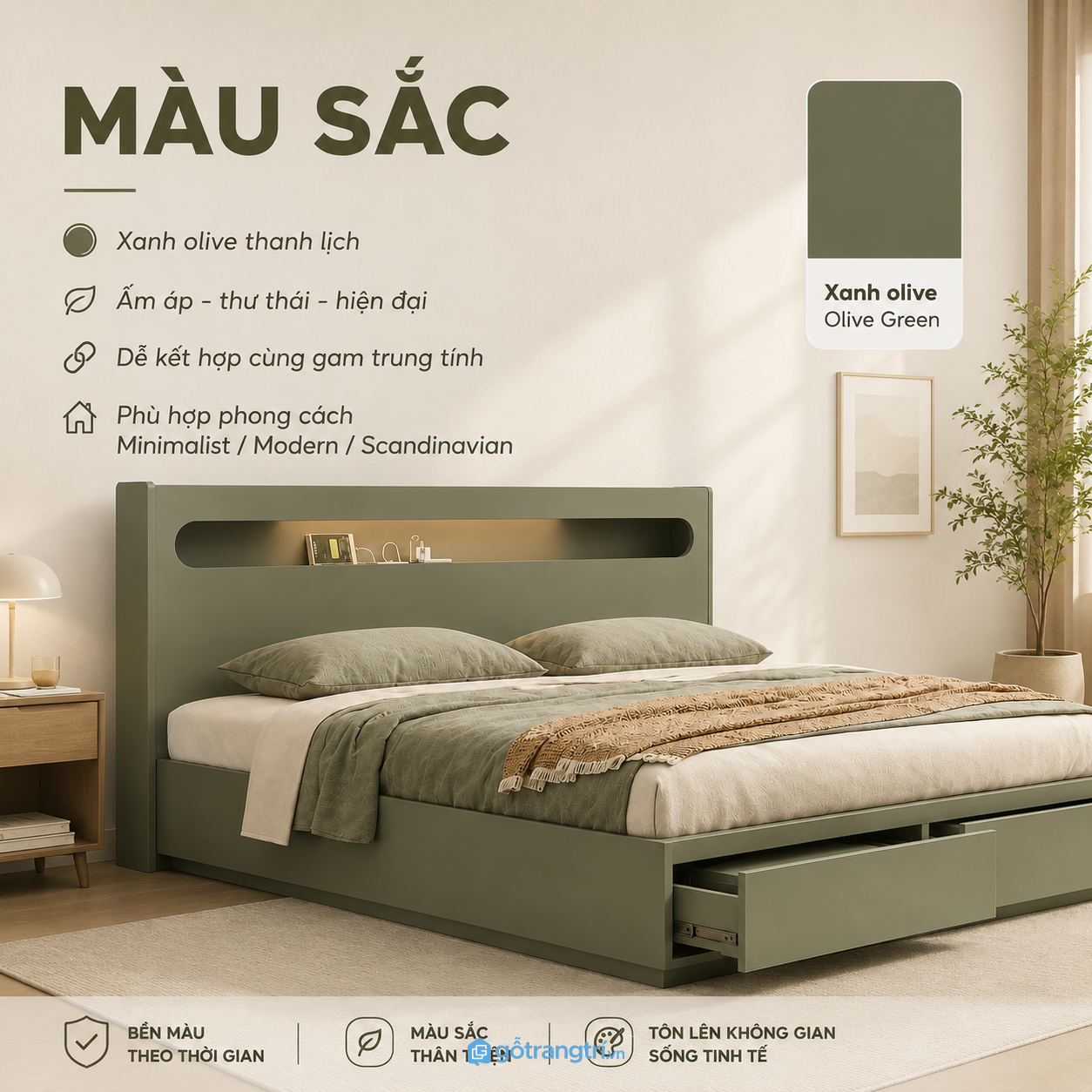 Dễ dàng kết hợp với nhiều phong cách nội thất