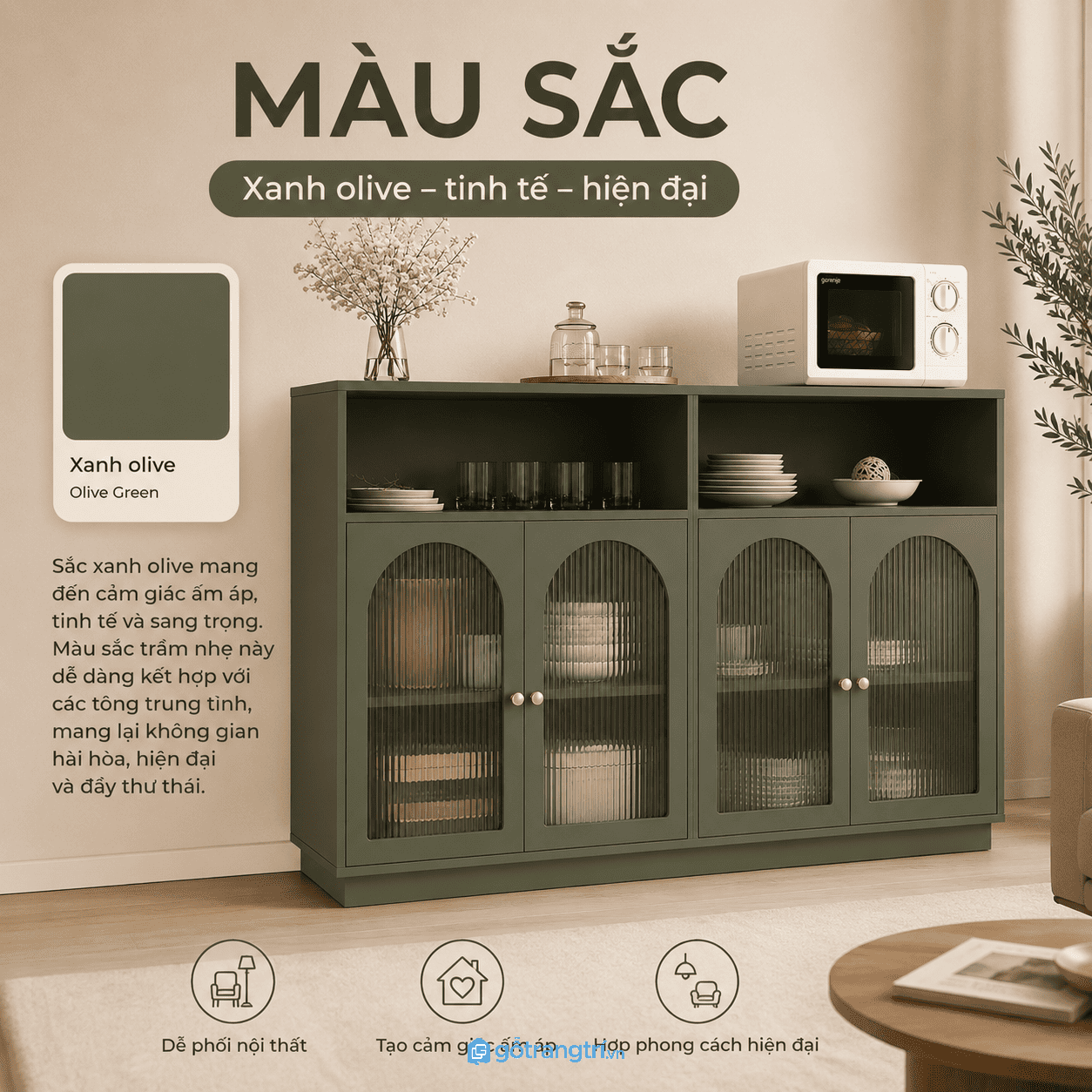 Dễ kết hợp với nhiều không gian nội thất