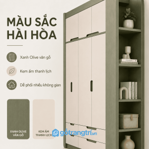 Dễ kết hợp với nhiều món nội thất phòng ngủ