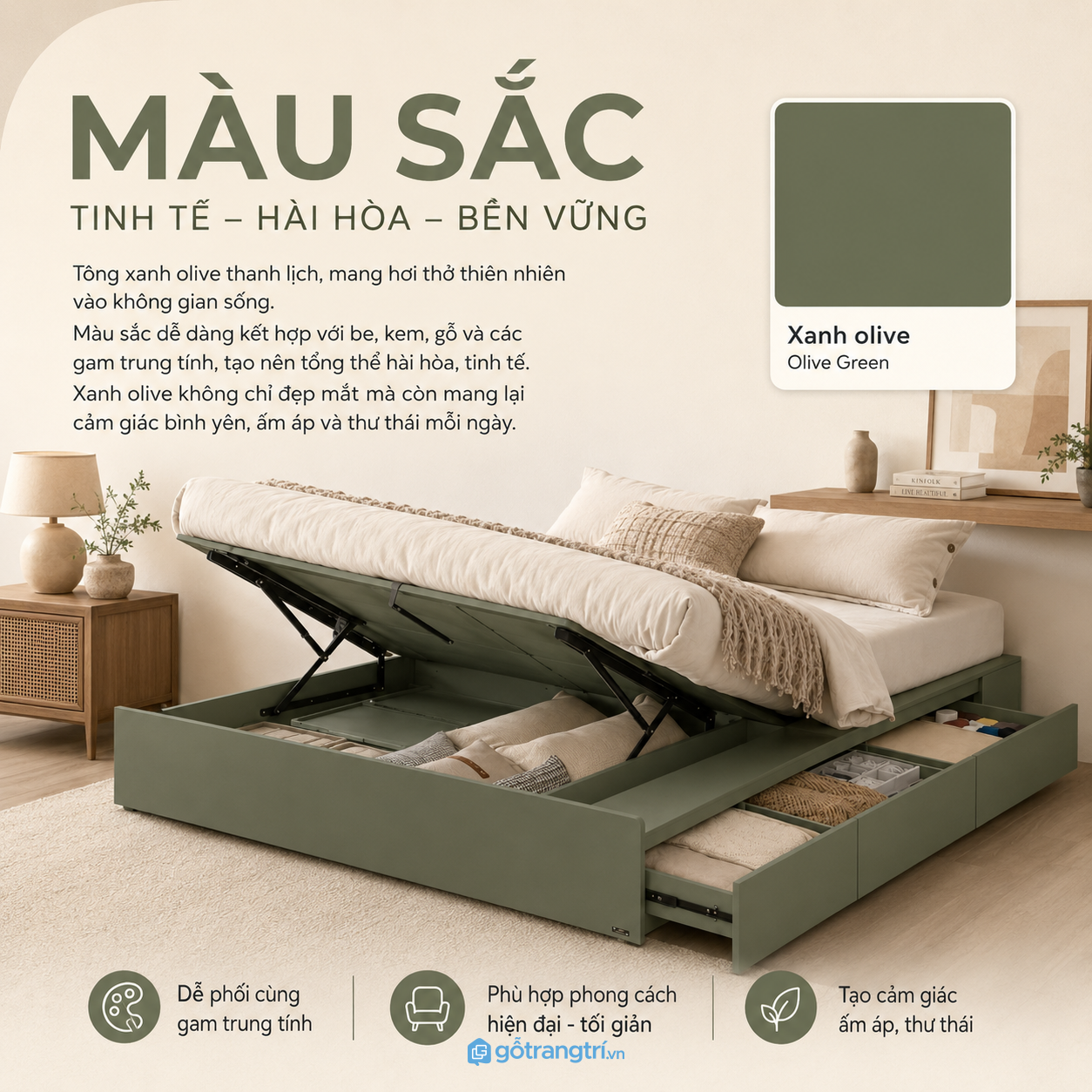 Dễ kết hợp với nhiều phong cách nội thất Dễ kết hợp với nhiều phong cách nội thất