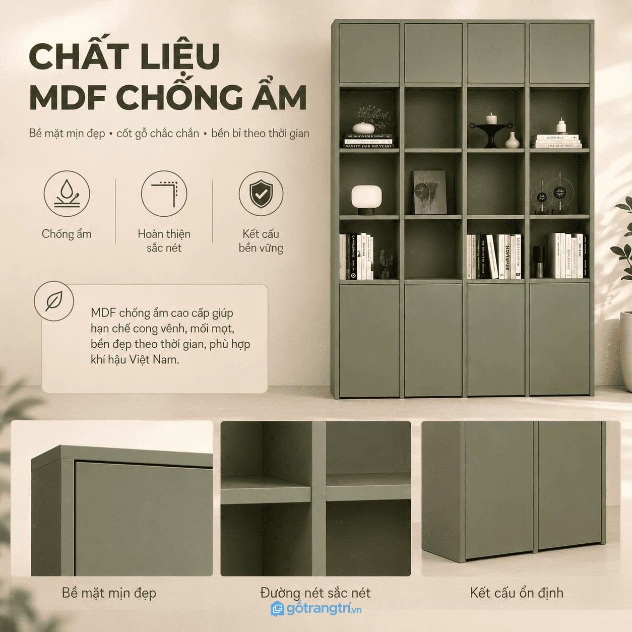 Dễ kết hợp với nội thất phòng khách và phòng làm việc