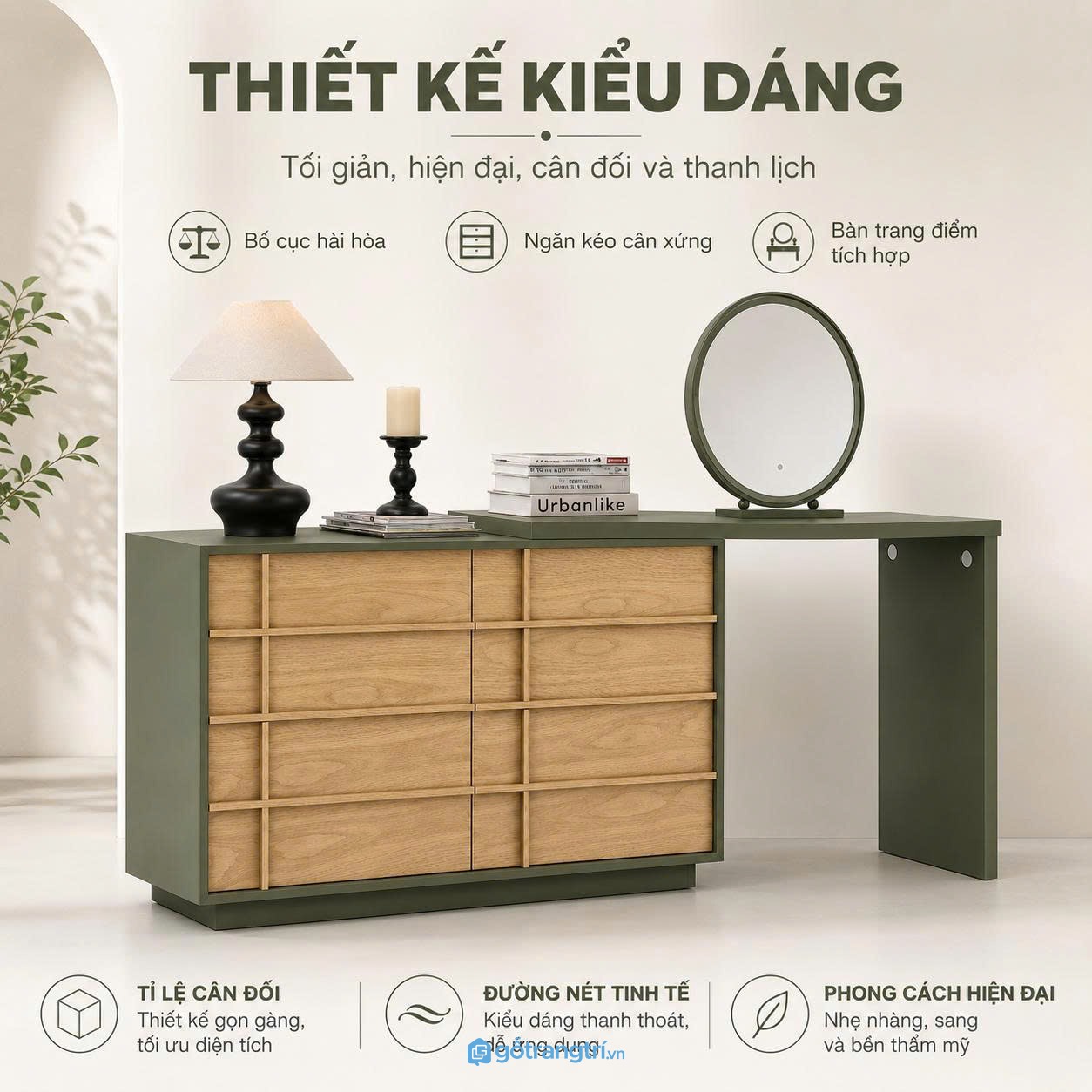 Dễ phối hợp với nhiều phong cách nội thất