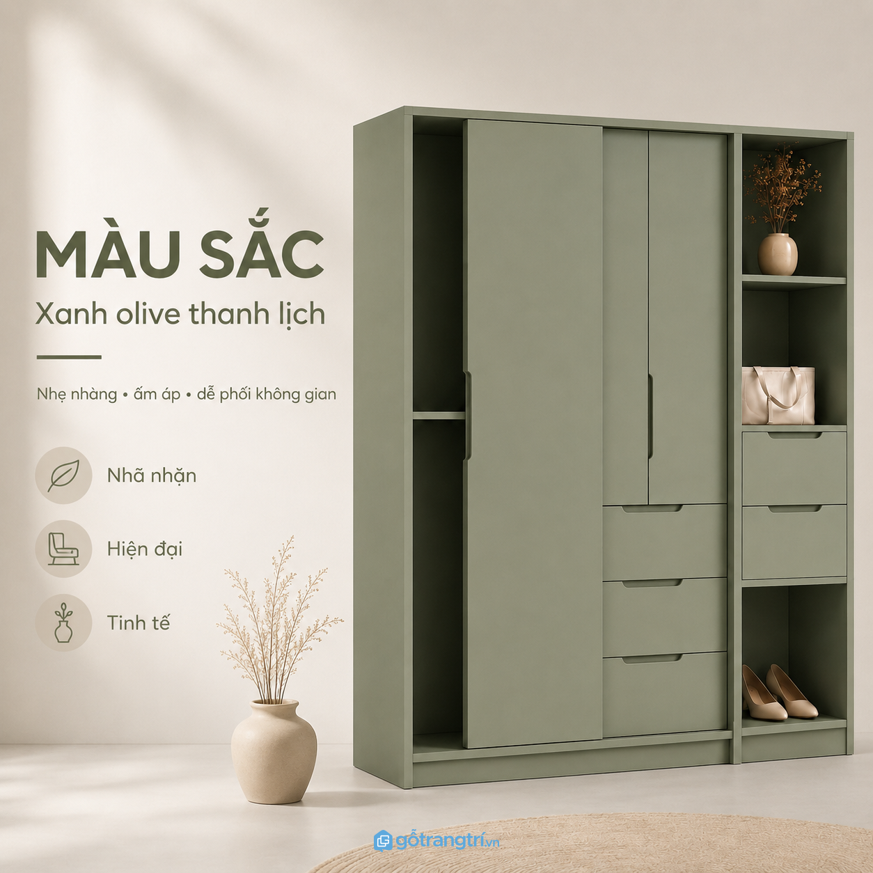 Dễ phối với nhiều phong cách nội thất