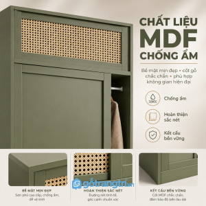 Điểm nhấn mây đan mang lại vẻ đẹp tự nhiên