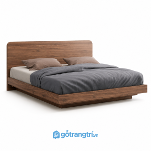 Giường Ngủ Màu Xanh Olive Hiện Đại 1m8 GHS-9007 - Lọt đệm 1m8x2m - Màu gỗ 613