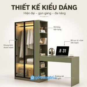 Hệ cánh kính và đèn LED tăng tính thẩm mỹ