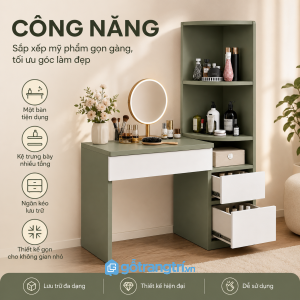 Hệ kệ và ngăn kéo lưu trữ tiện lợi