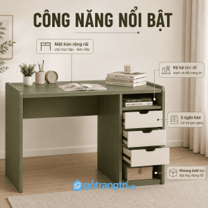 Hộc tủ 3 ngăn giúp lưu trữ khoa học