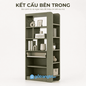 Kệ trang trí kết hợp tủ lưu trữ hiện đại đa năng GHS-5064 - hình ảnh thực tế 1