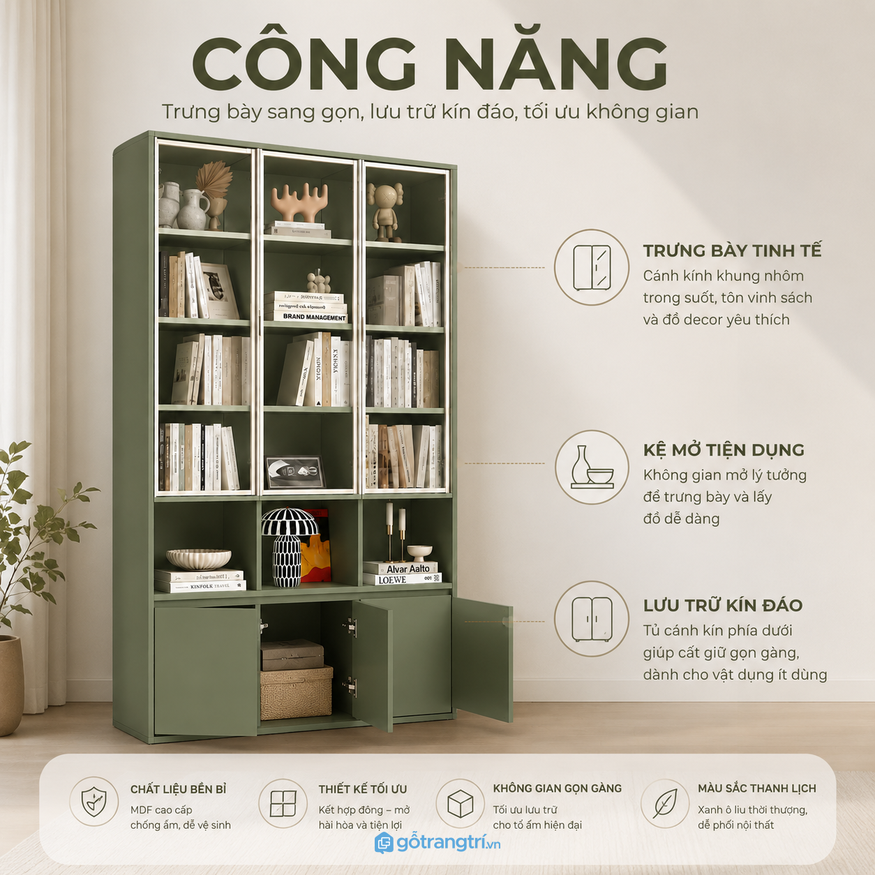 Không gian lưu trữ khoa học và linh hoạt Không gian lưu trữ khoa học và linh hoạt