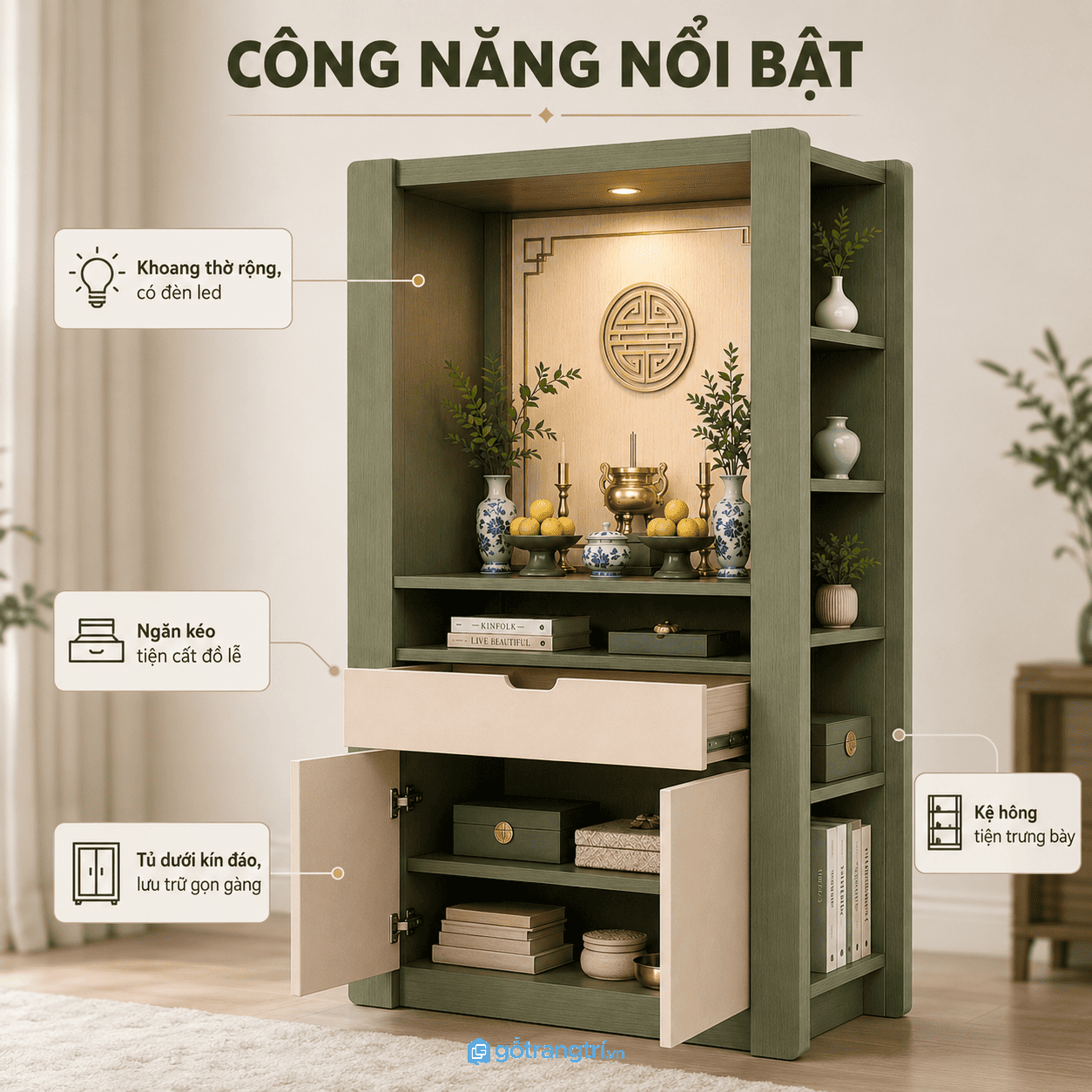 Không gian lưu trữ khoa học và tiện lợi