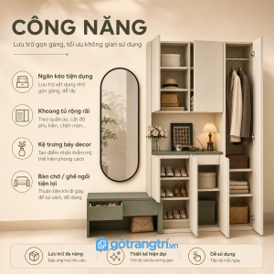 Không gian lưu trữ lớn giúp nhà luôn gọn gàng