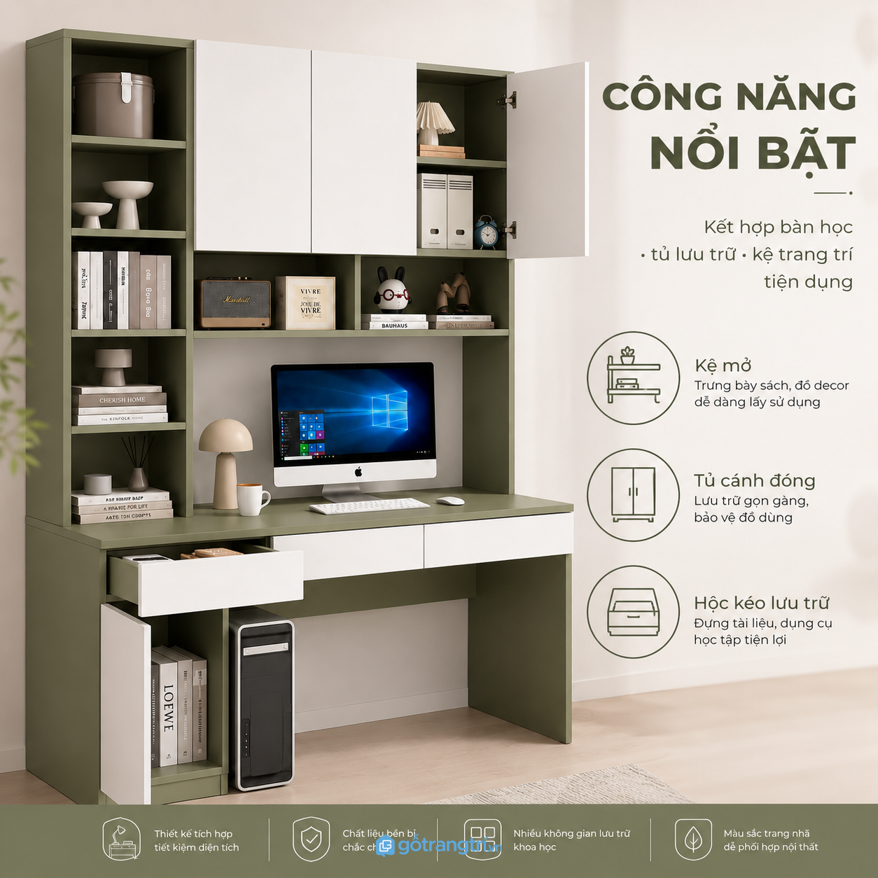 Không gian lưu trữ rộng rãi và khoa học