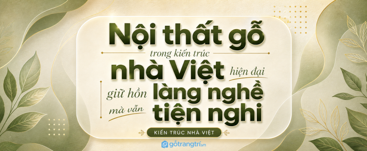 Nội thất gỗ trong kiến trúc nhà Việt hiện đại: giữ hồn làng nghề mà vẫn tiện nghi